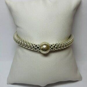 Silpada Sterling Silver Flexible Chic Mesh Stretch Bracelet B2788